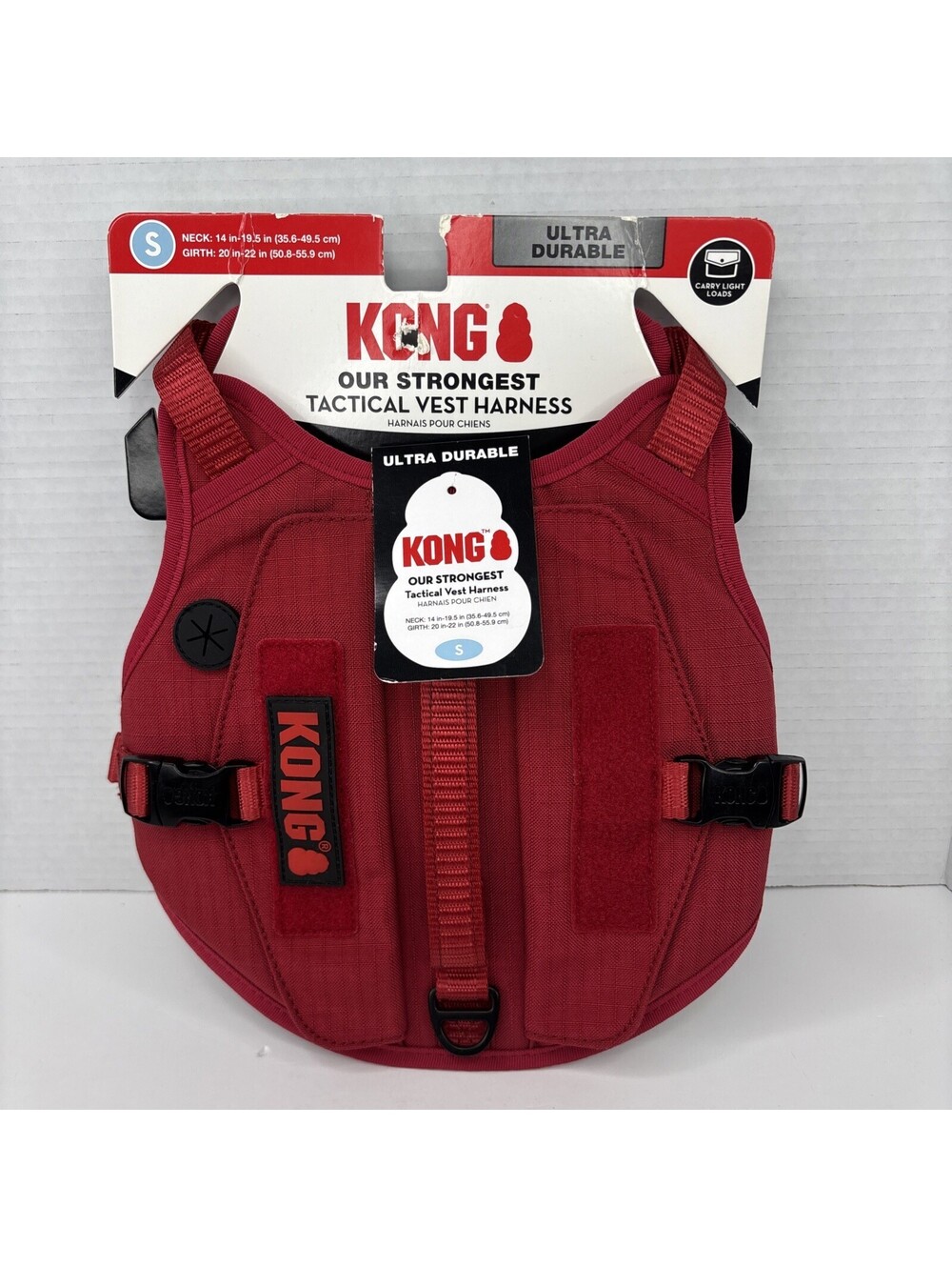 Kong Tactical Dog Vest Harness Small Red With Carry Pouches Brand New READ